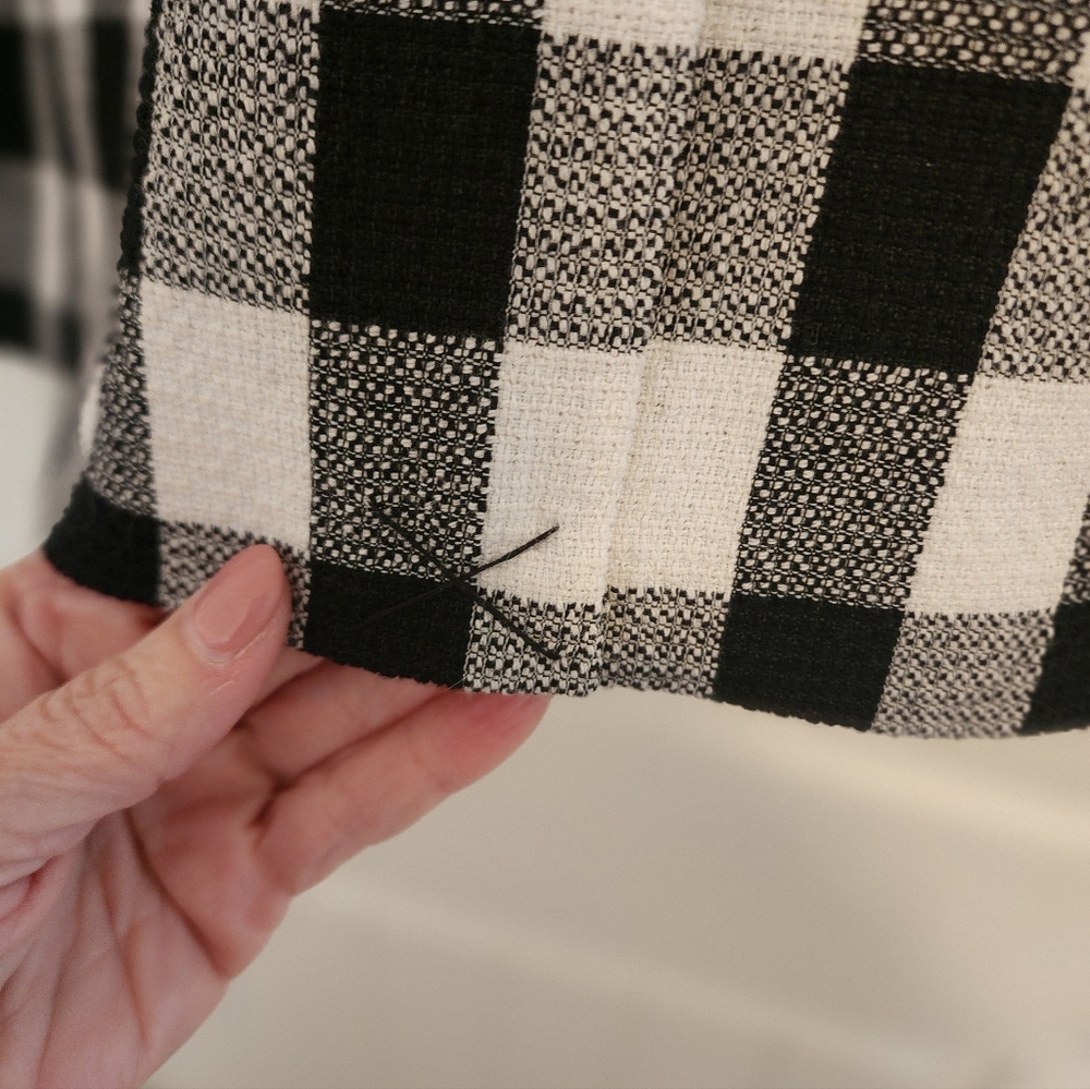 Halogen Women's Black and White Checkered Blazer Houndstooth Size 20W Academia - Picture 8 of 10